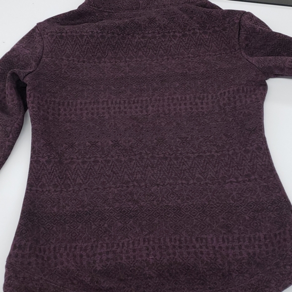 Columbia thick heathered purple fleece pullover M - Picture 6 of 7
